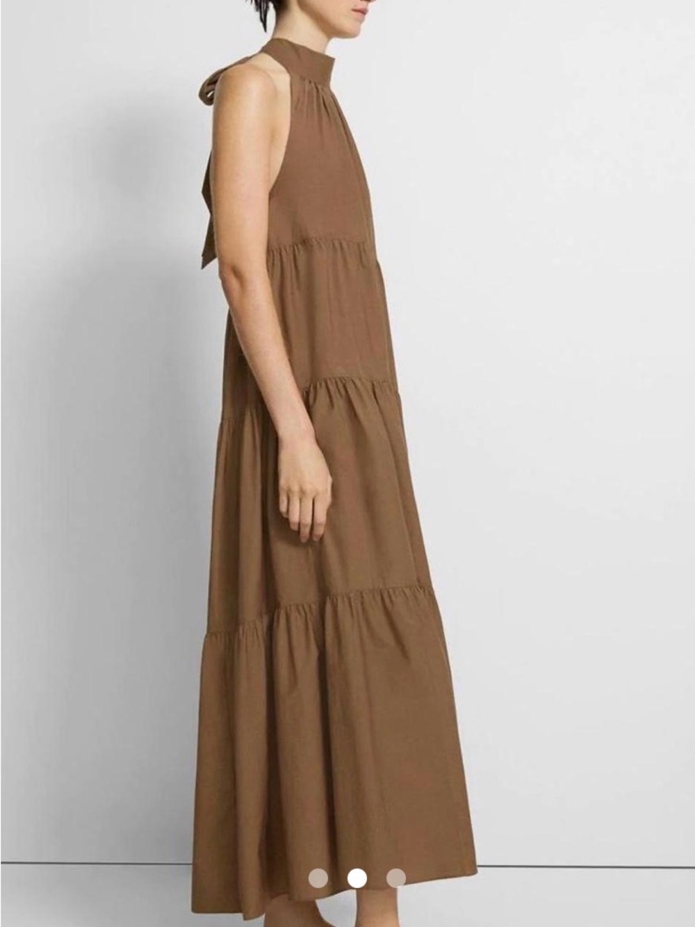 Theory Tiered Halter Maxi Dress
